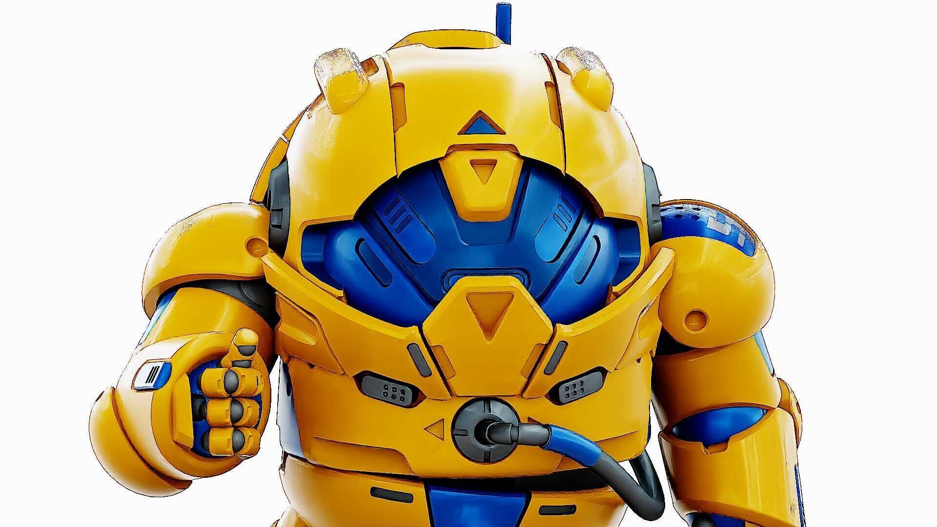 AMONG US CHARACTER-G  Rigged for Unreal Engine - Unity - MIXAMO  3D model_24