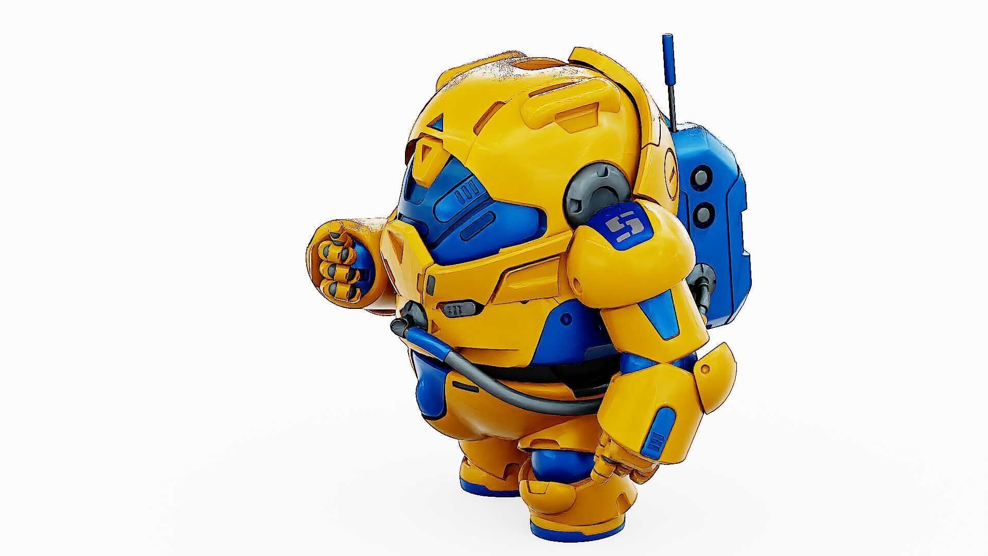 AMONG US CHARACTER-G  Rigged for Unreal Engine - Unity - MIXAMO  3D model_7