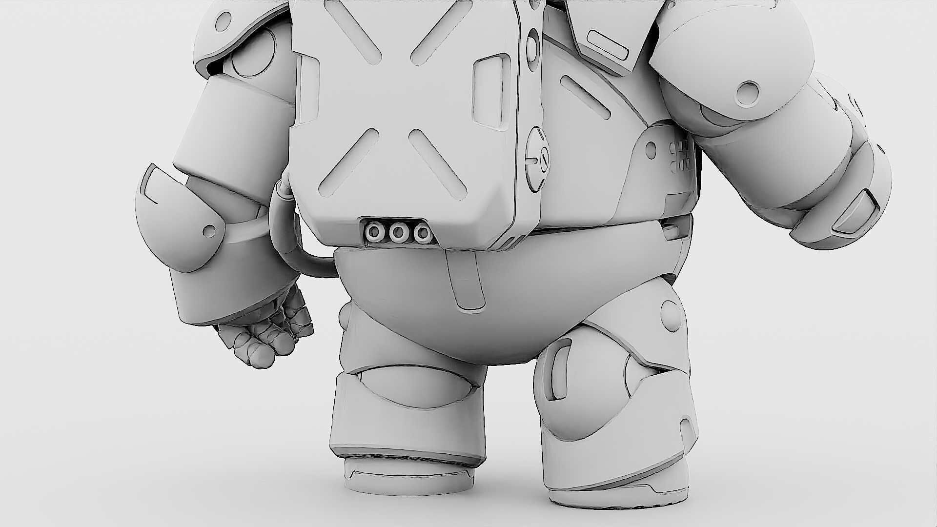 AMONG US CHARACTER-G  Rigged for Unreal Engine - Unity - MIXAMO  3D model_35