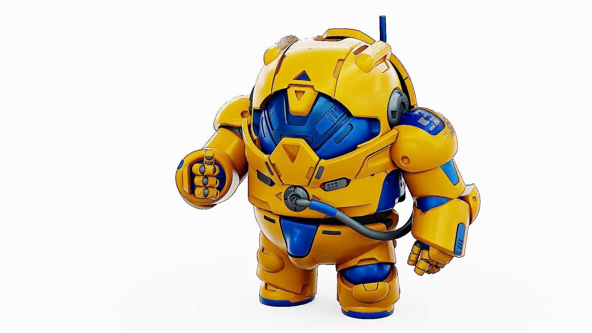 AMONG US CHARACTER-G  Rigged for Unreal Engine - Unity - MIXAMO  3D model_4