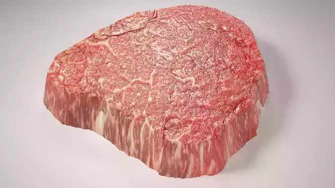 A Beef Fillet Steak Low-poly 3D model