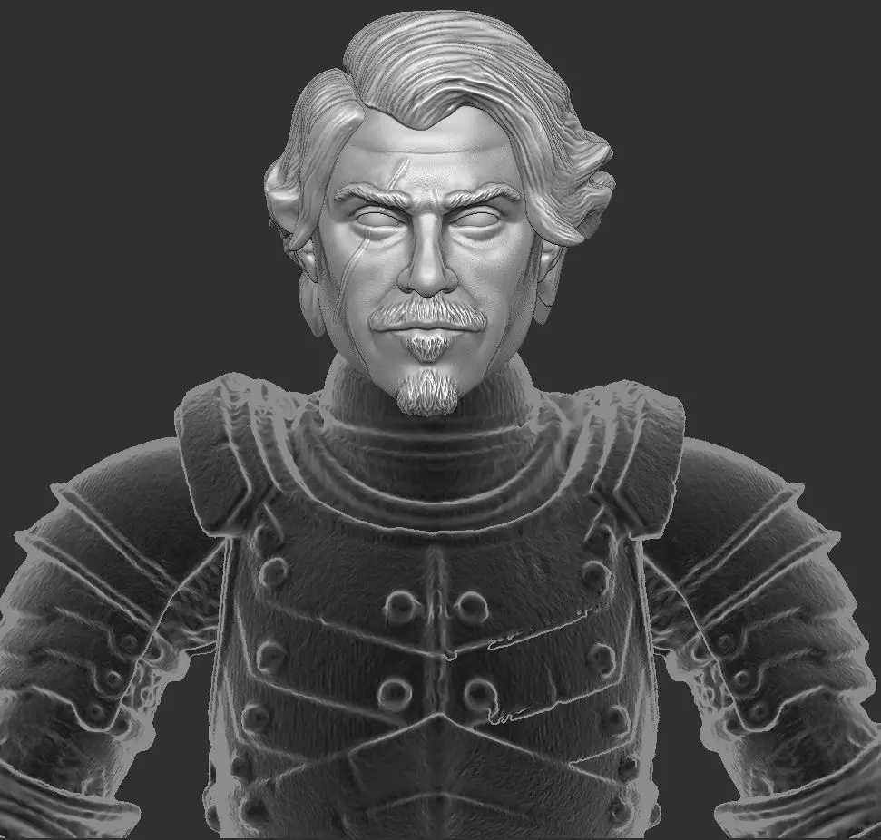 Baldurs Gate Sir Lucien Custom Head 3D print model