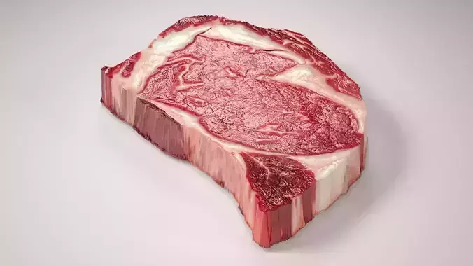 A Beef Ribeye Steak Low-poly 3D model