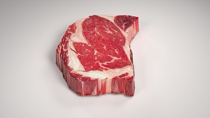 A Beef Ribeye Steak Low-poly 3D model 6