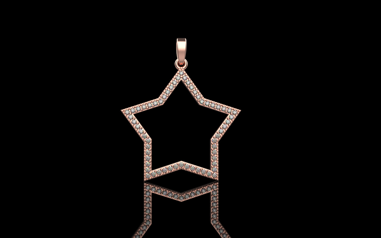 Star pendant model 687 3D print model_13