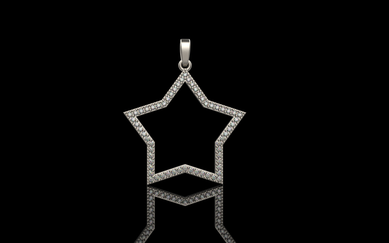 Star pendant model 687 3D print model_12