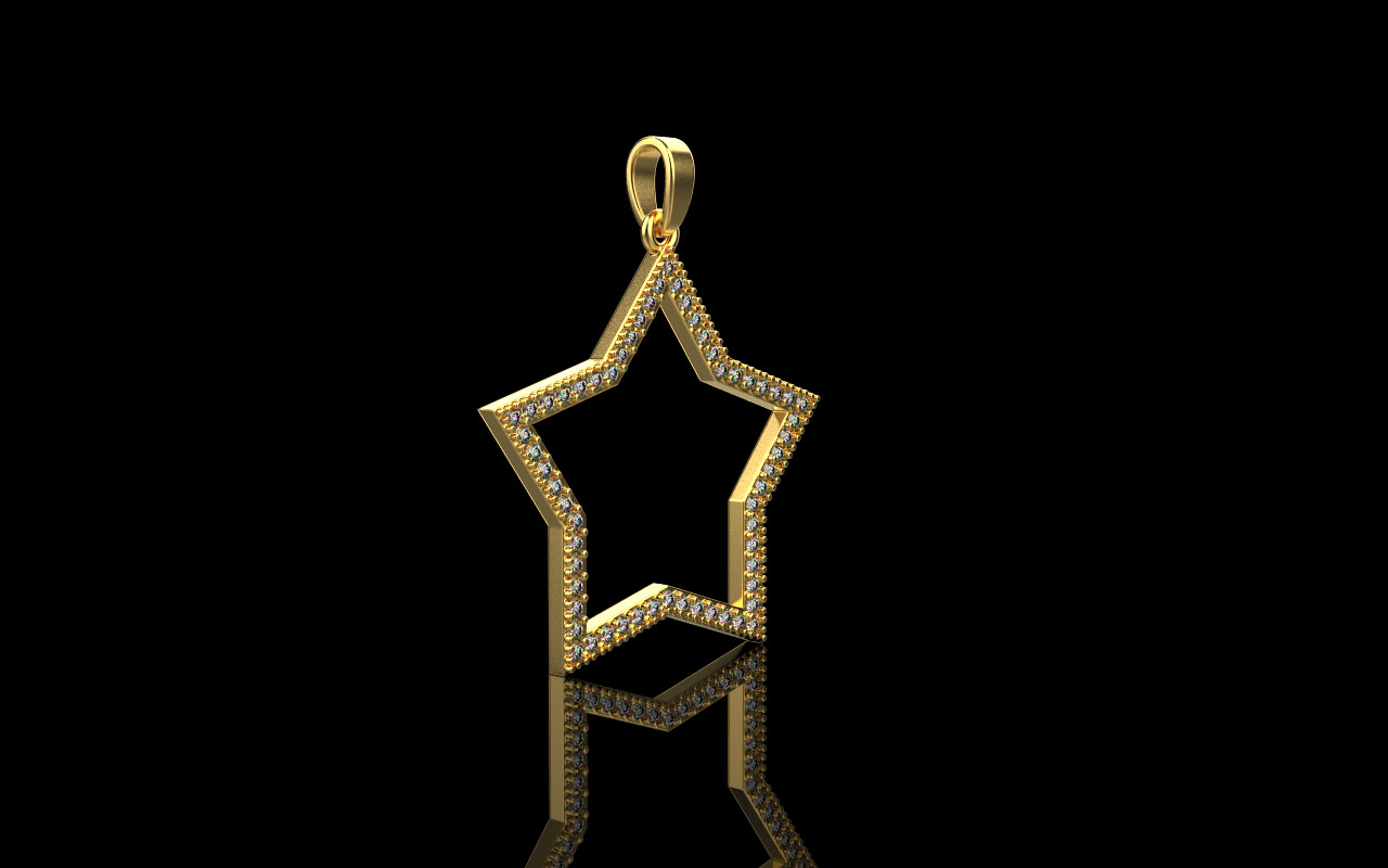 Star pendant model 687 3D print model_16
