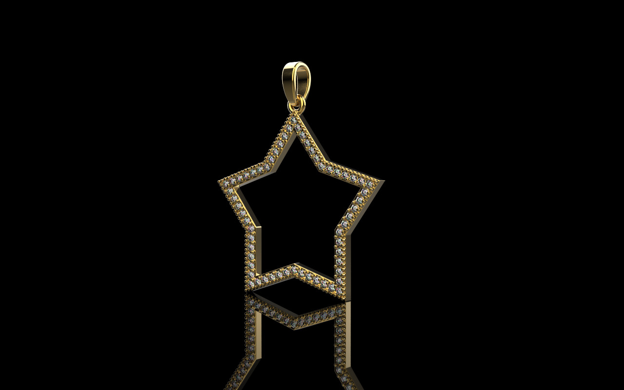 Star pendant model 687 3D print model_27