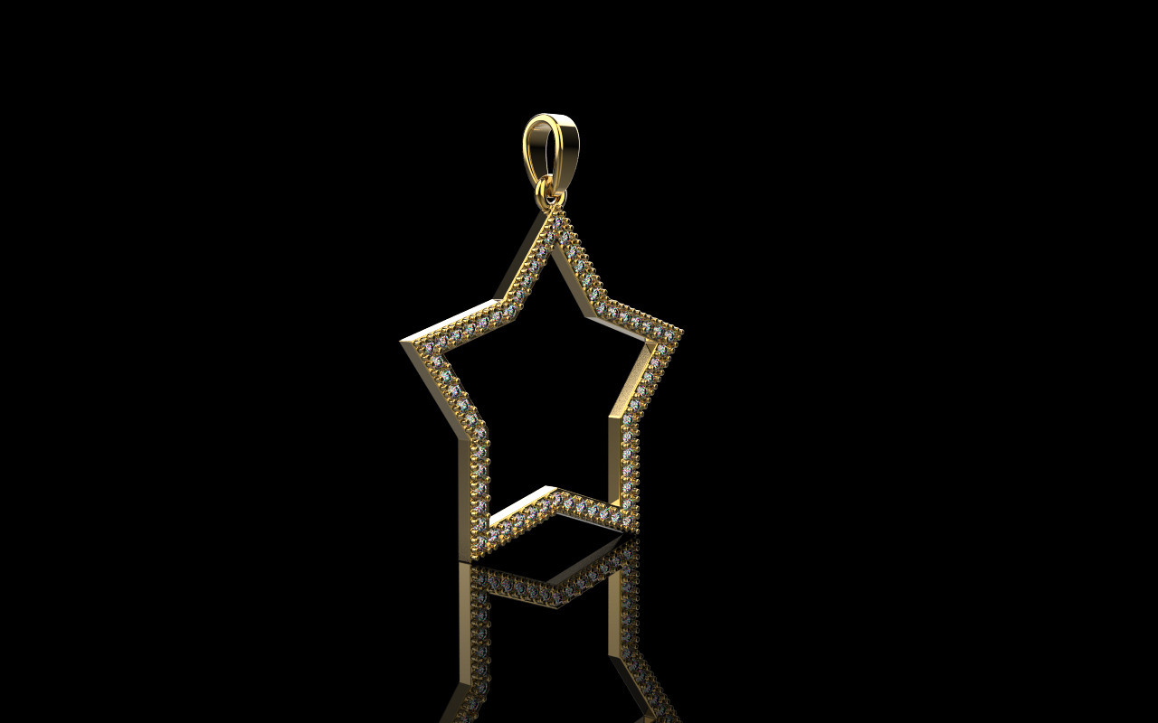 Star pendant model 687 3D print model_21
