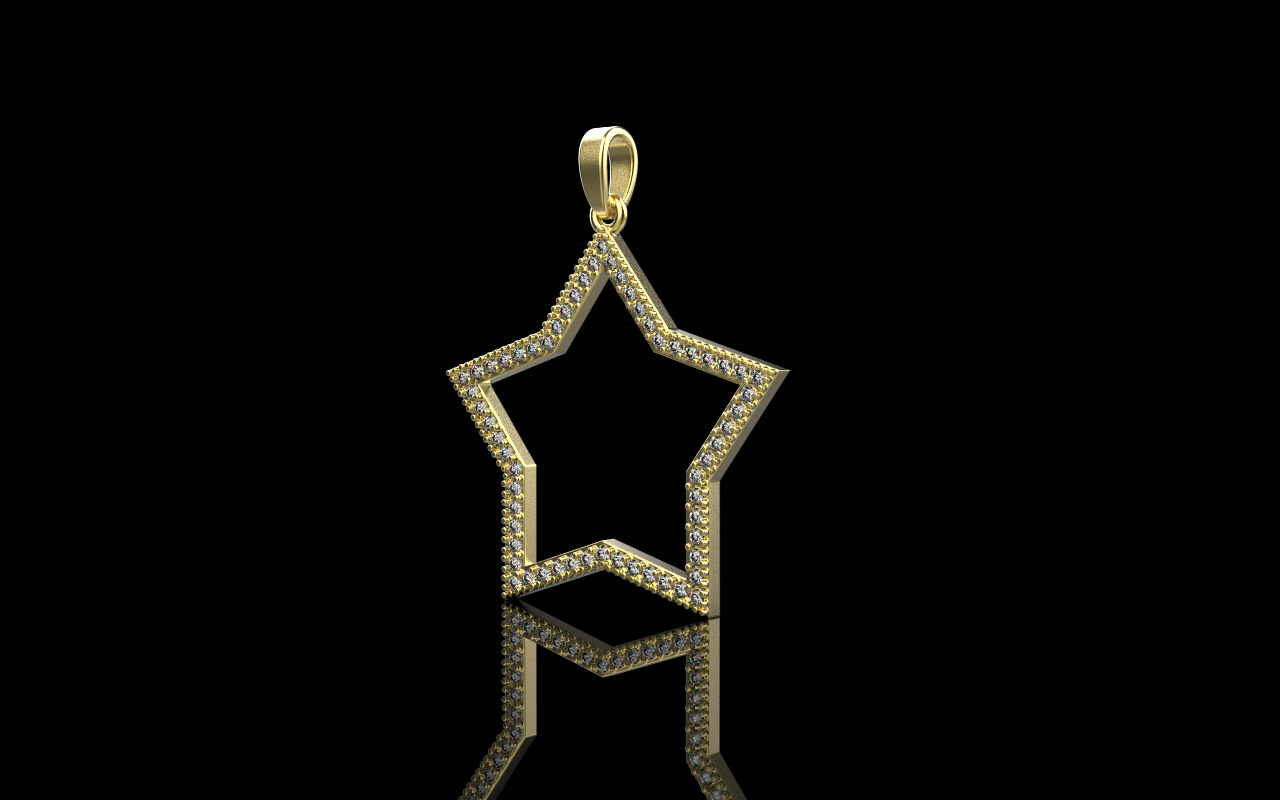 Star pendant model 687 3D print model_22