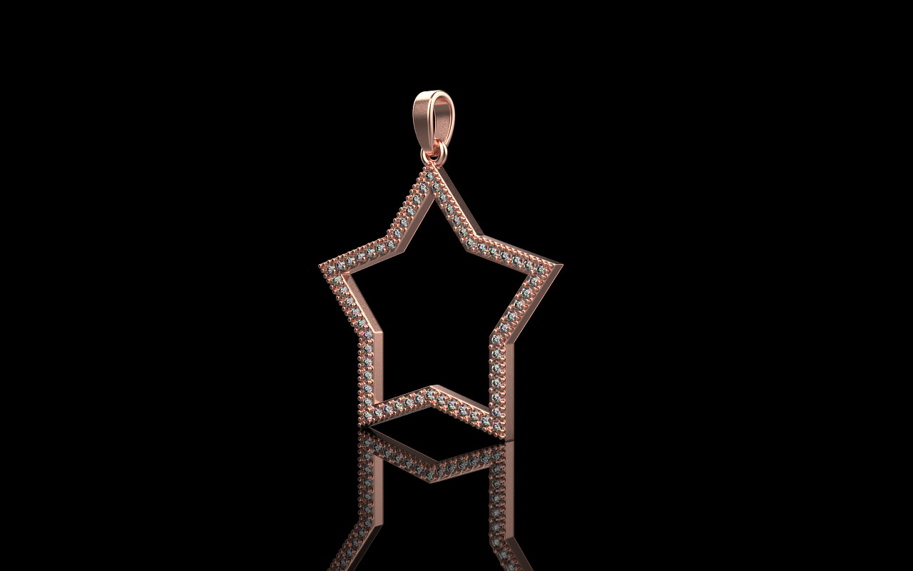 Star pendant model 687 3D print model_23