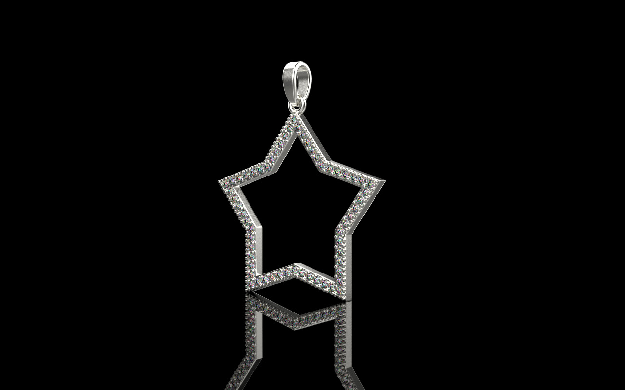 Star pendant model 687 3D print model_26