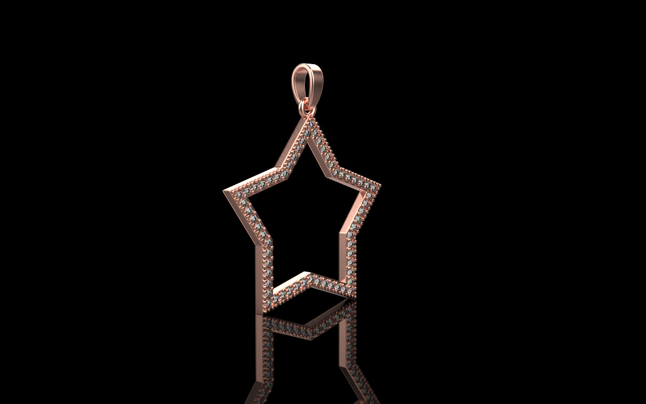 Star pendant model 687 3D print model_20