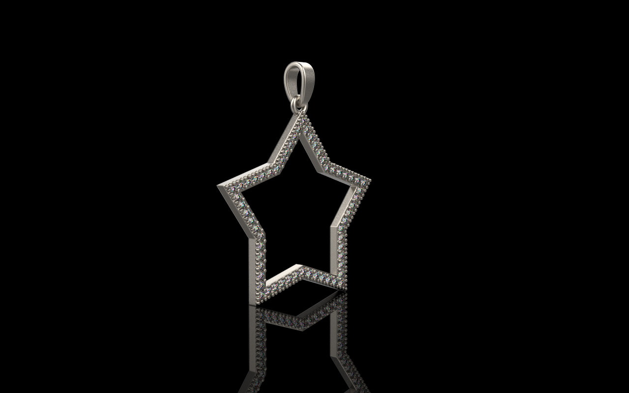 Star pendant model 687 3D print model_19