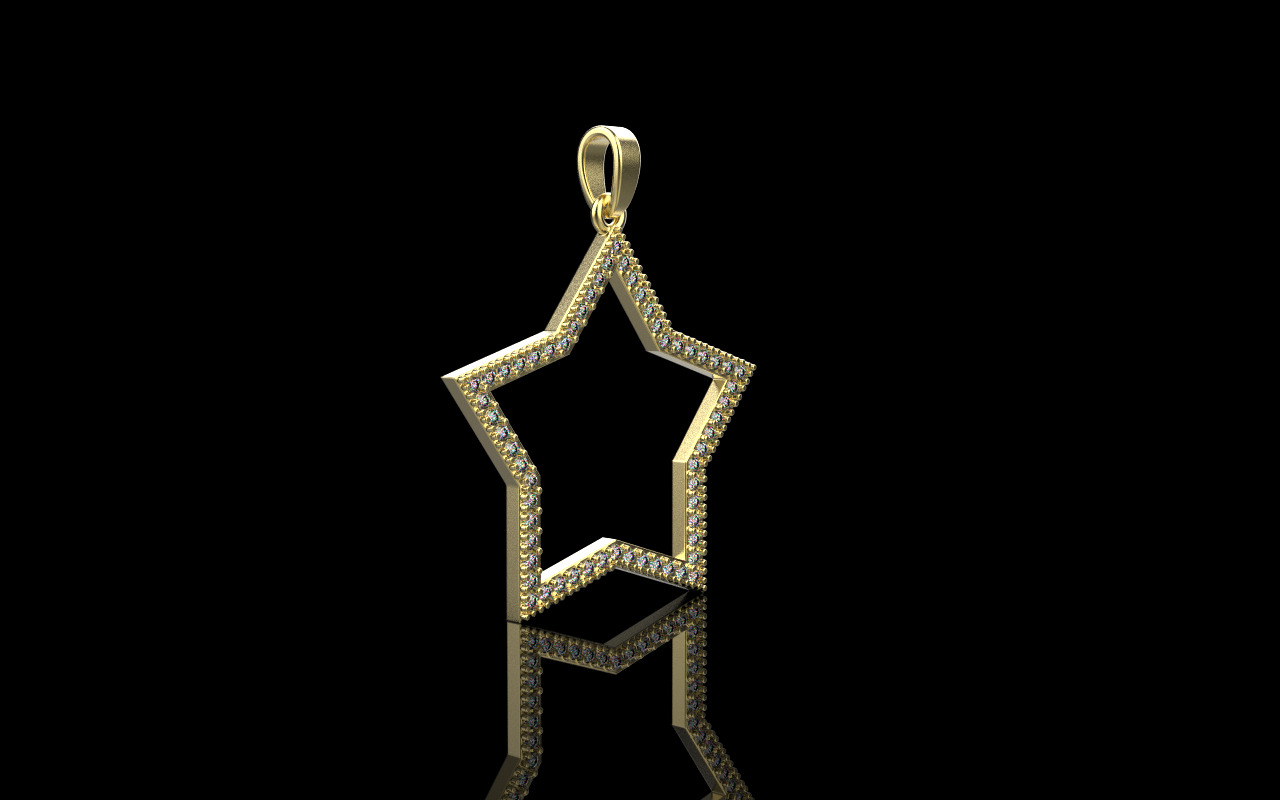 Star pendant model 687 3D print model_17