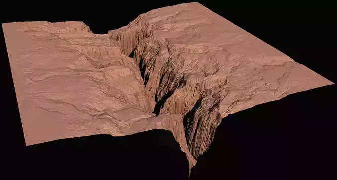 High-polly Desert Canyon 3D model