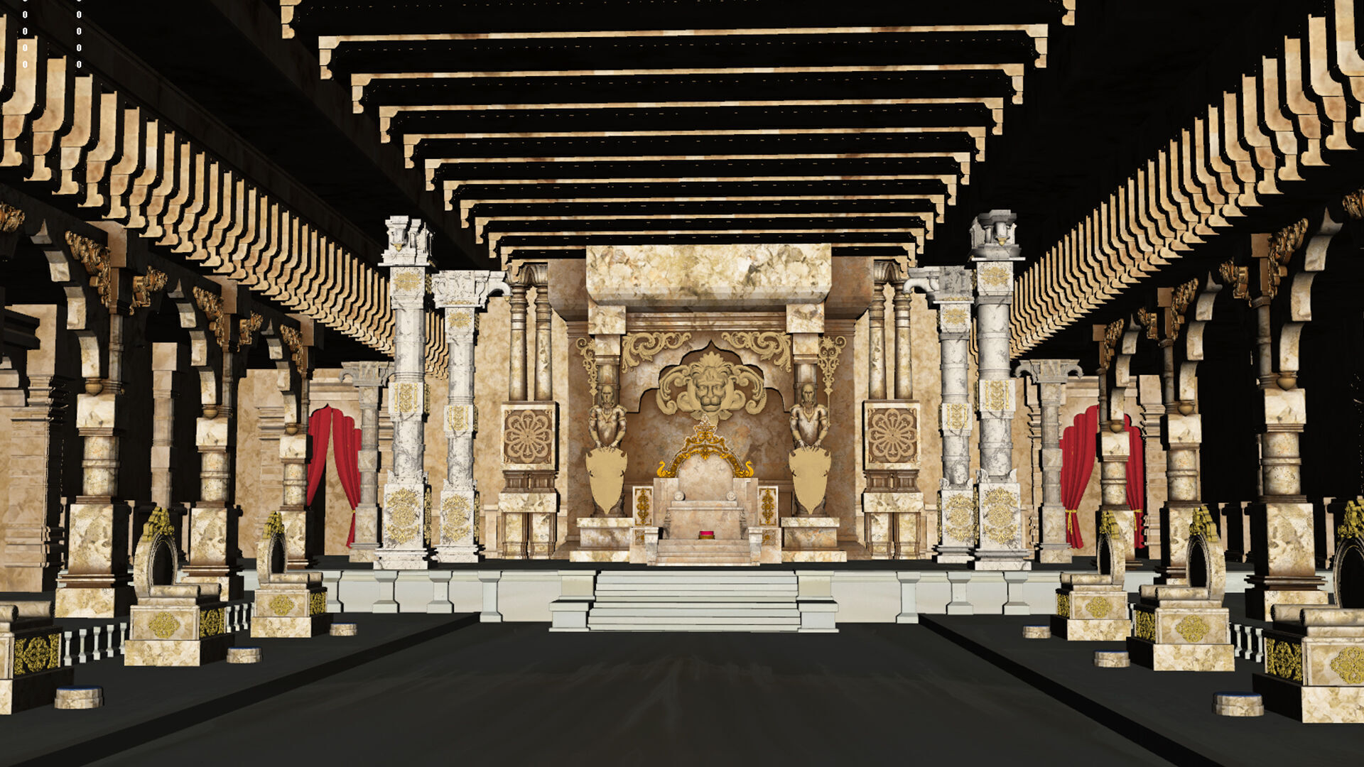 Durbar king court darbar 3D model_3