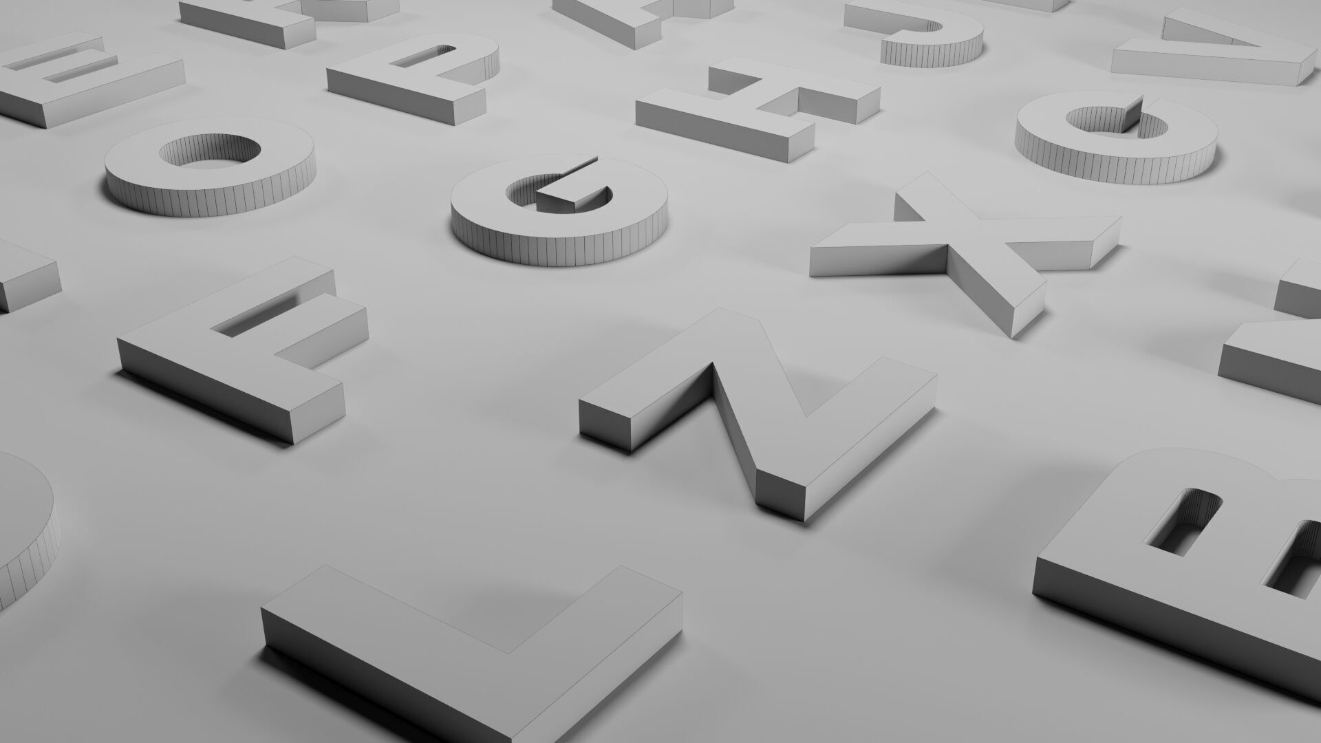 3D Letters  3D print model_4