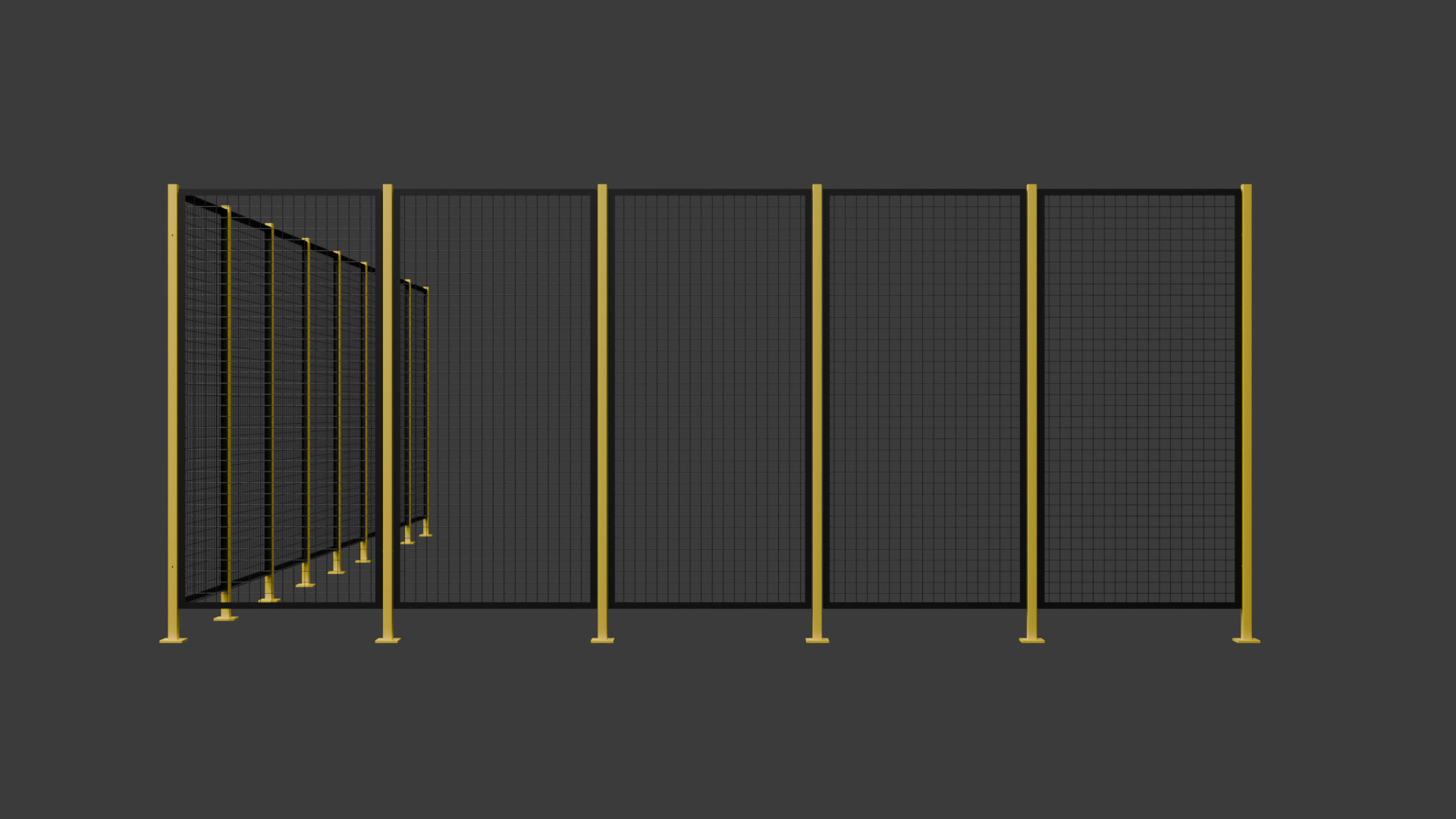Wire fence  001  3D Model 3D model_8