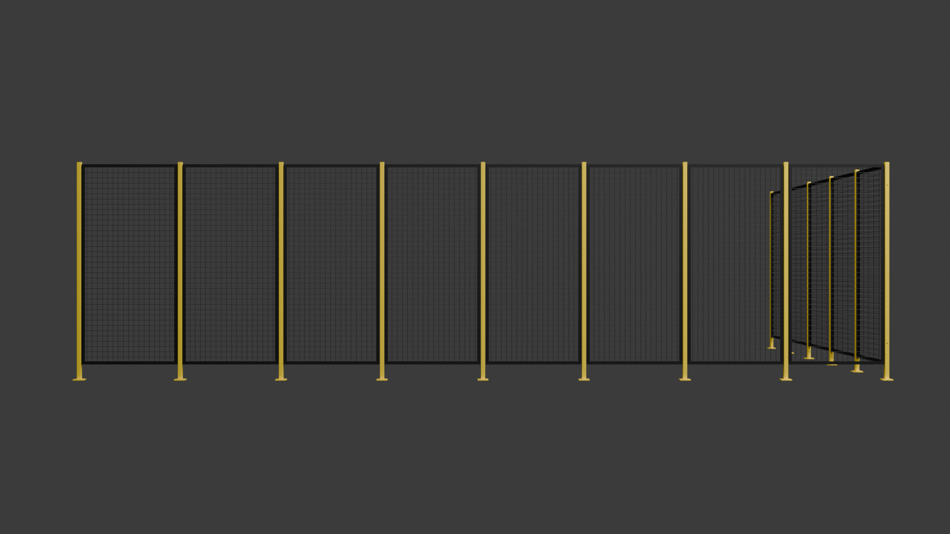 Wire fence  001  3D Model 3D model_5