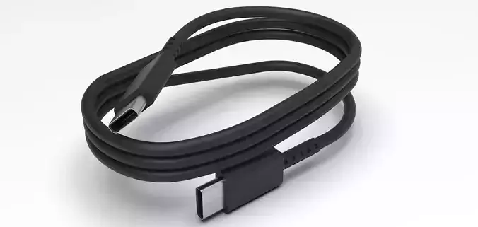 USB type C Cable 3D model