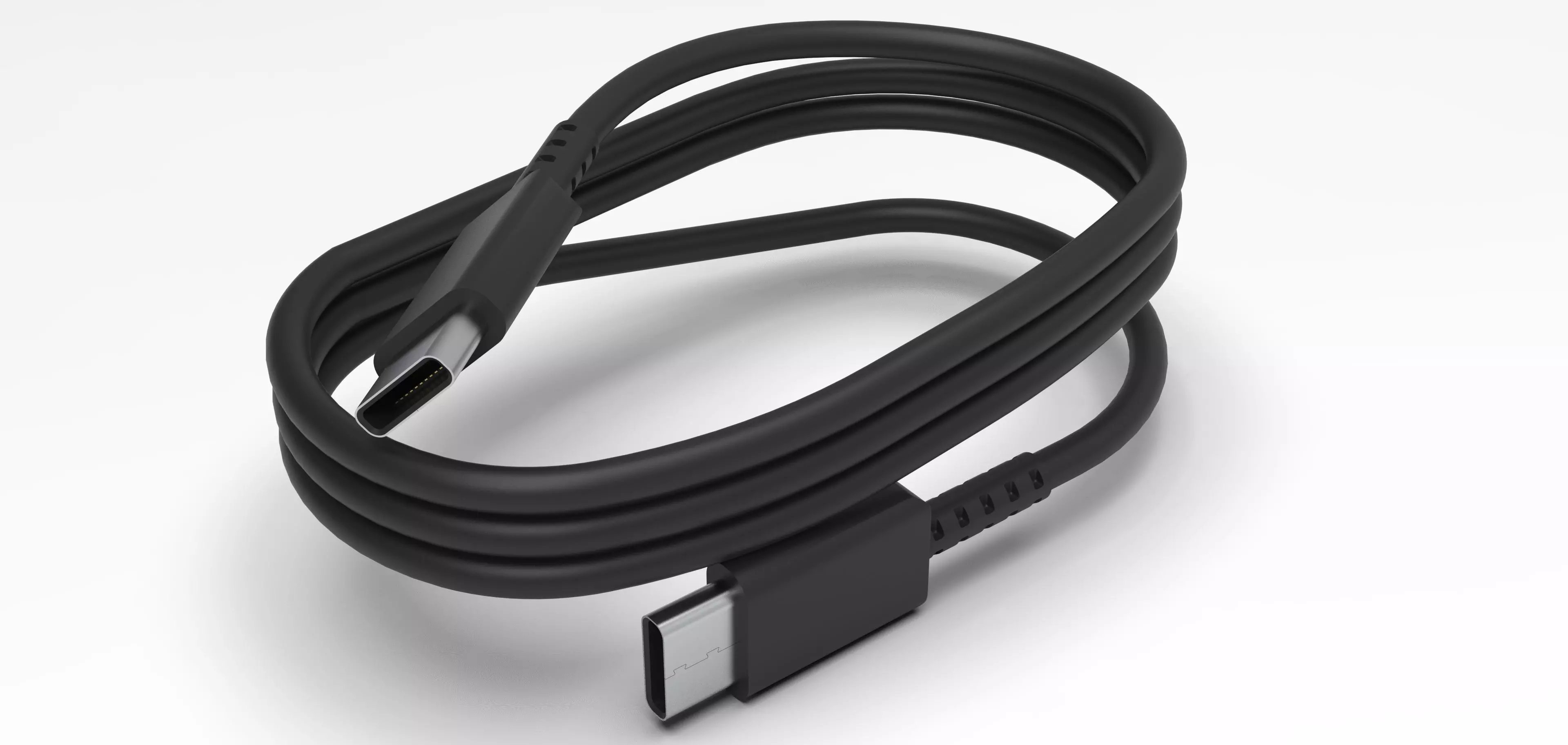 USB type C Cable 3D model
