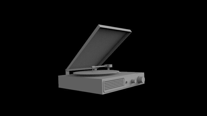 Turntable Vintages 3D print model_3