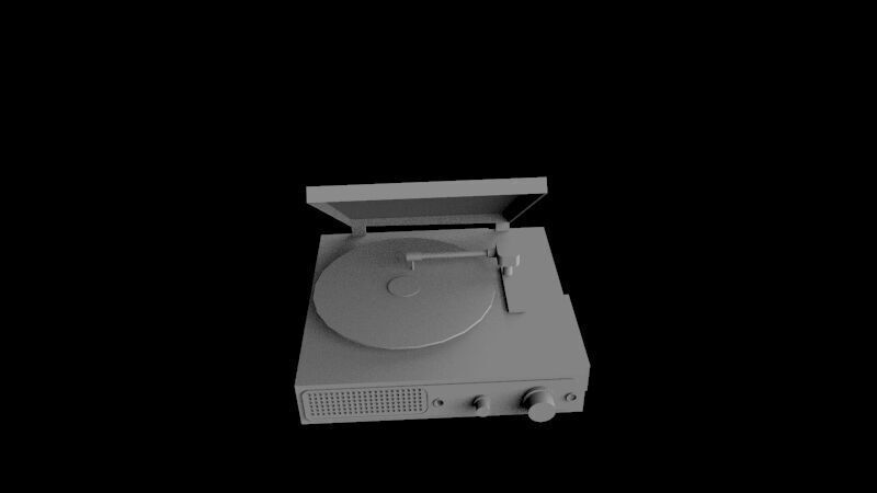Turntable Vintages 3D print model_2