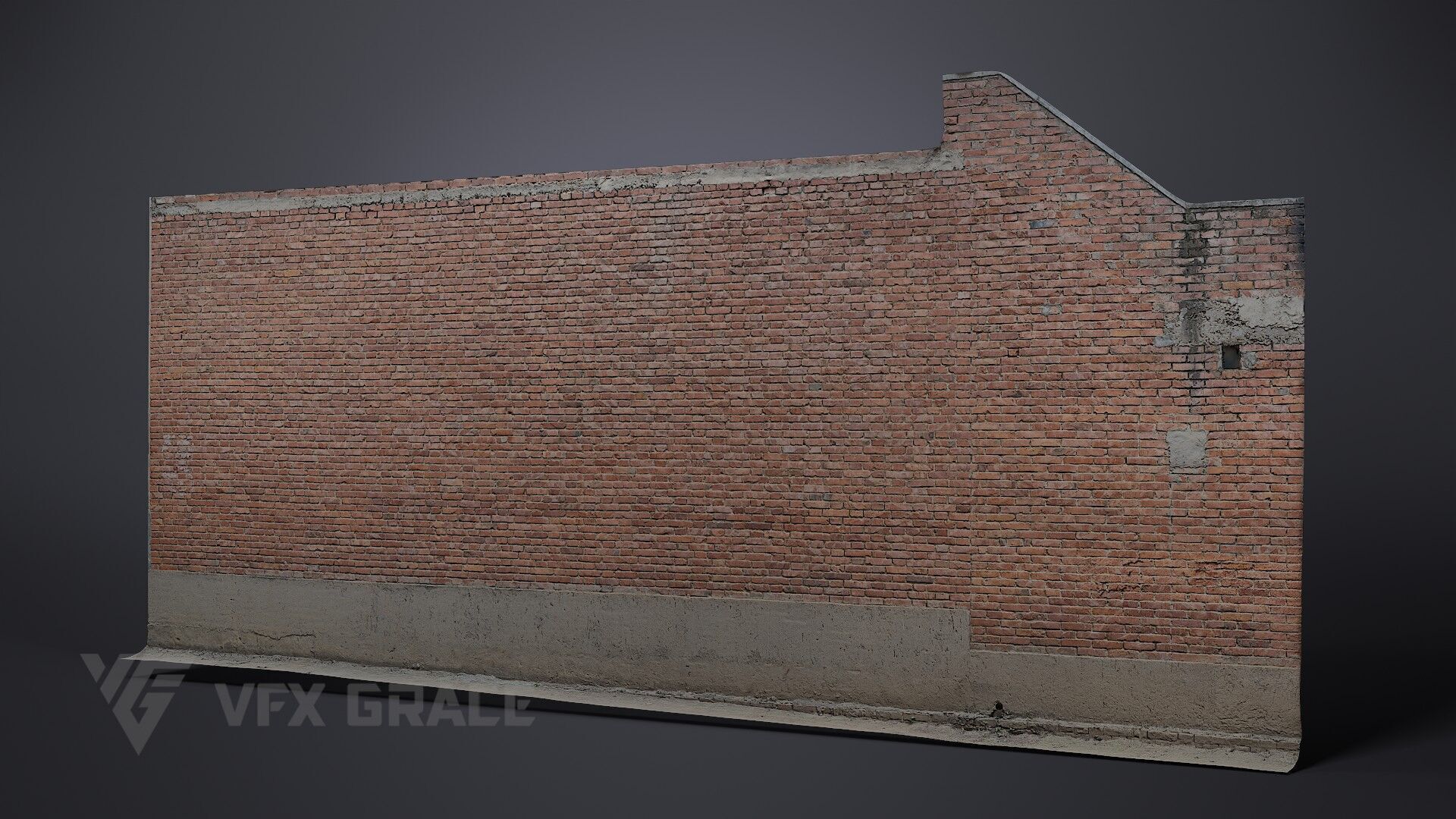 Brick wall 002 3D model_2