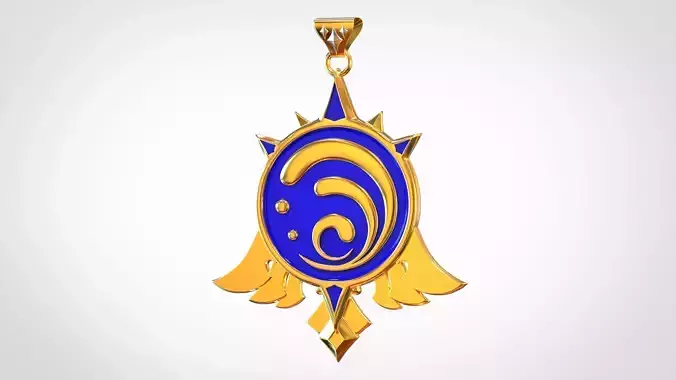 Mondstadt Vision Hydro Pendant 3D print model