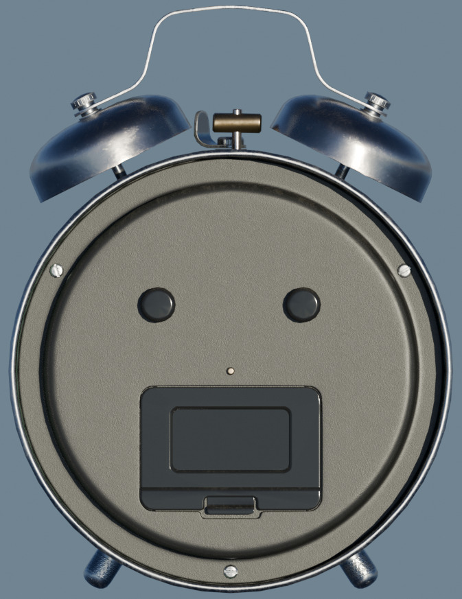 4K High Polly Vintage Alarm Clock 3D model_3