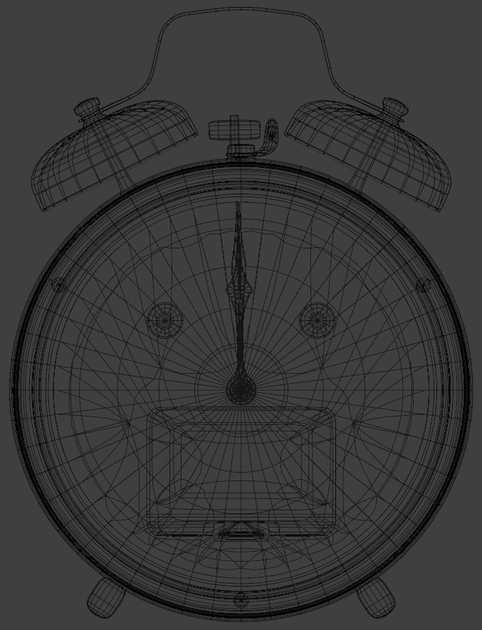 4K High Polly Vintage Alarm Clock 3D model_5