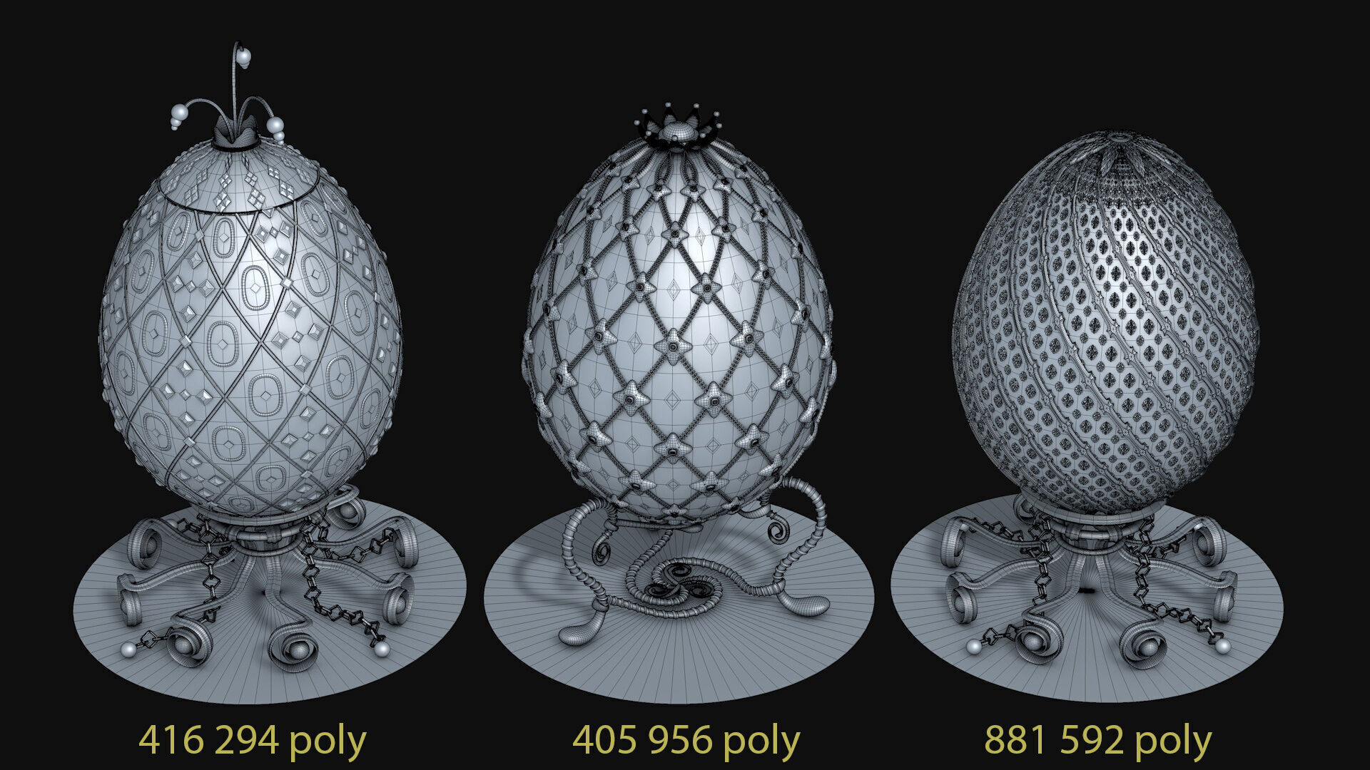 Collection of Faberge eggs R1 3D model_6