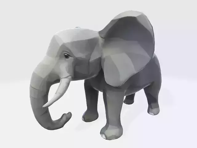 Lowpoly elephant