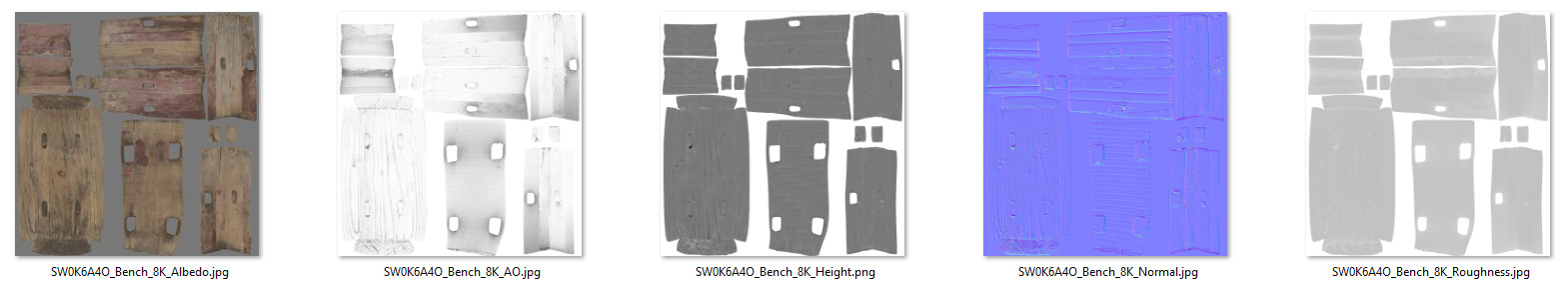 Bench 002 3D model_9