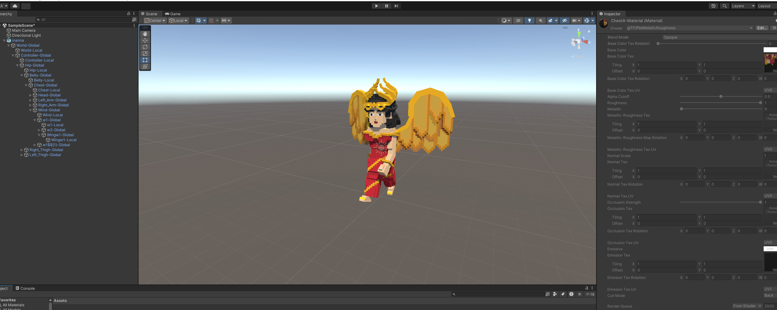 Goddess Inanna 3D Model GLTF with Animation Unity Ready Free low-poly 3D model_3