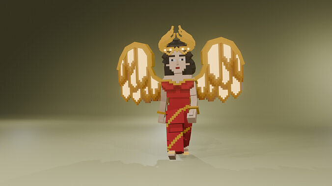Goddess Inanna  3D Model GLTF with Animation Unity Ready  Free low-poly 3D model