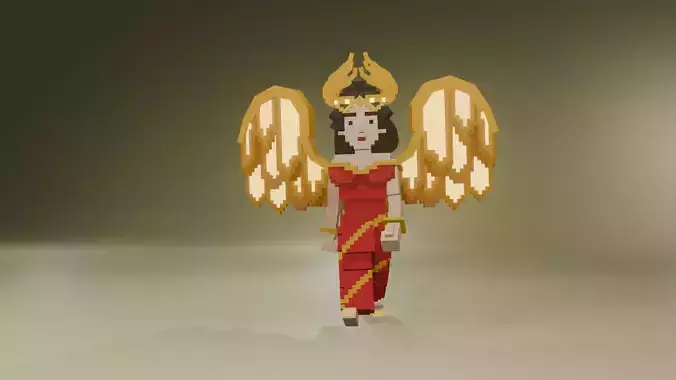 Goddess Inanna  3D Model GLTF with Animation Unity Ready  Free low-poly 3D model