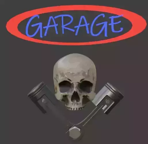 GARAGE SKULL Free 3D model