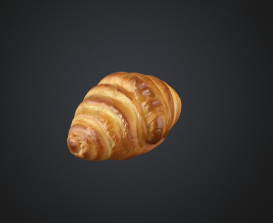 3D Croissant  3D model_2