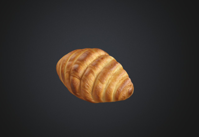 3D Croissant  3D model_1