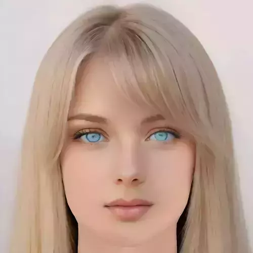 Beautiful Girl Head 09 - No Hair - Low poly head for game