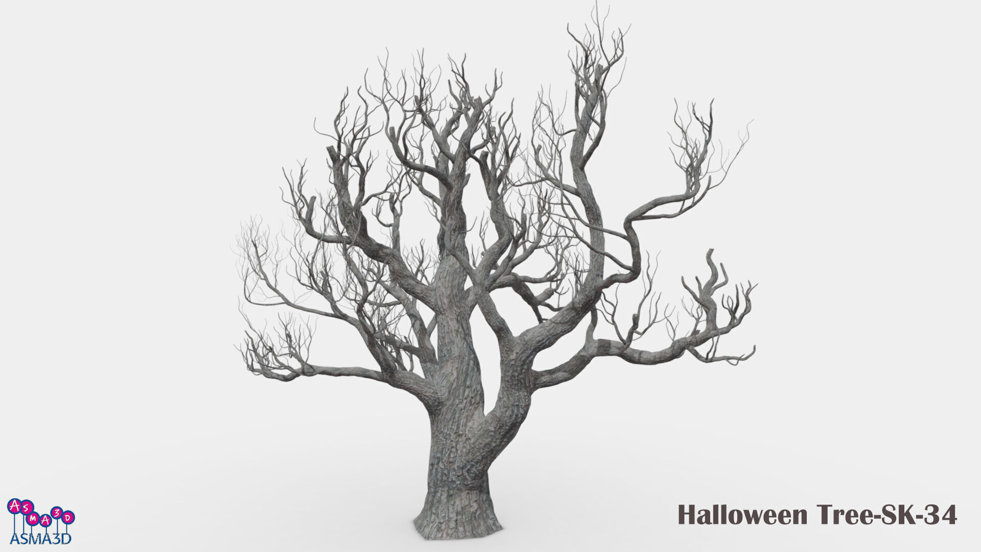 Halloween Tree-SK-34 Low-poly 3D model_1