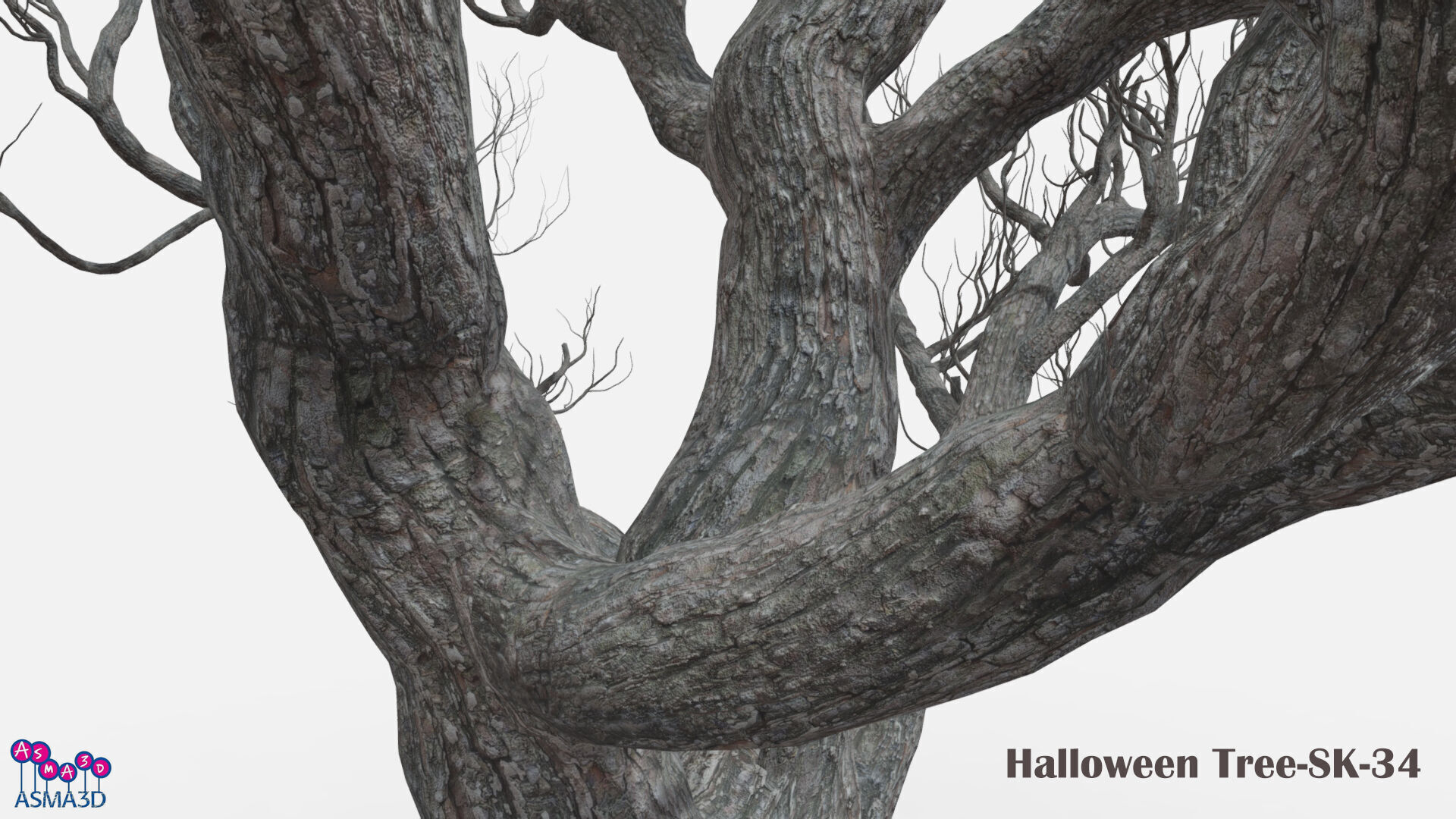 Halloween Tree-SK-34 Low-poly 3D model_4