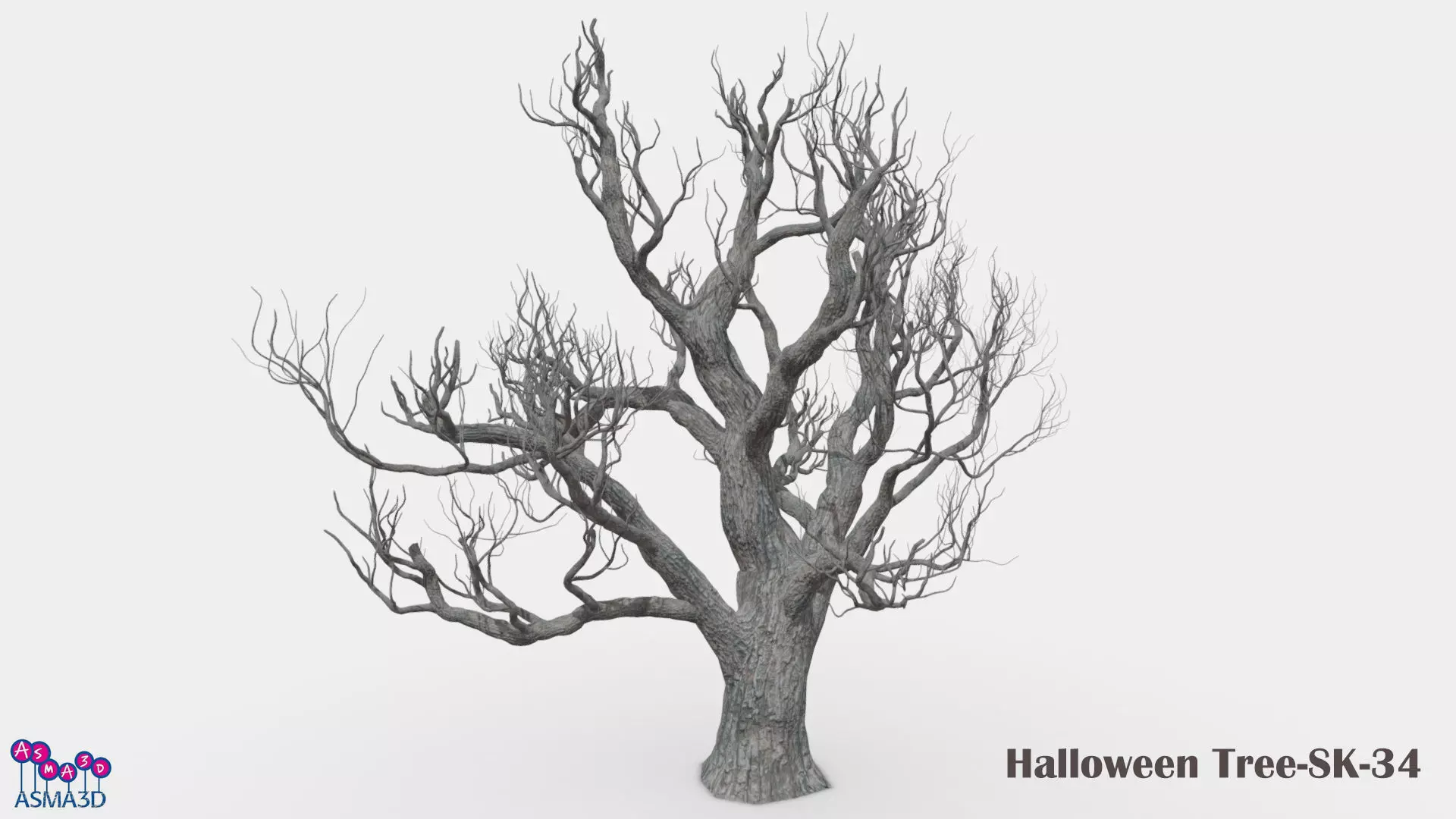 Halloween Tree-SK-34 Low-poly 3D model_0