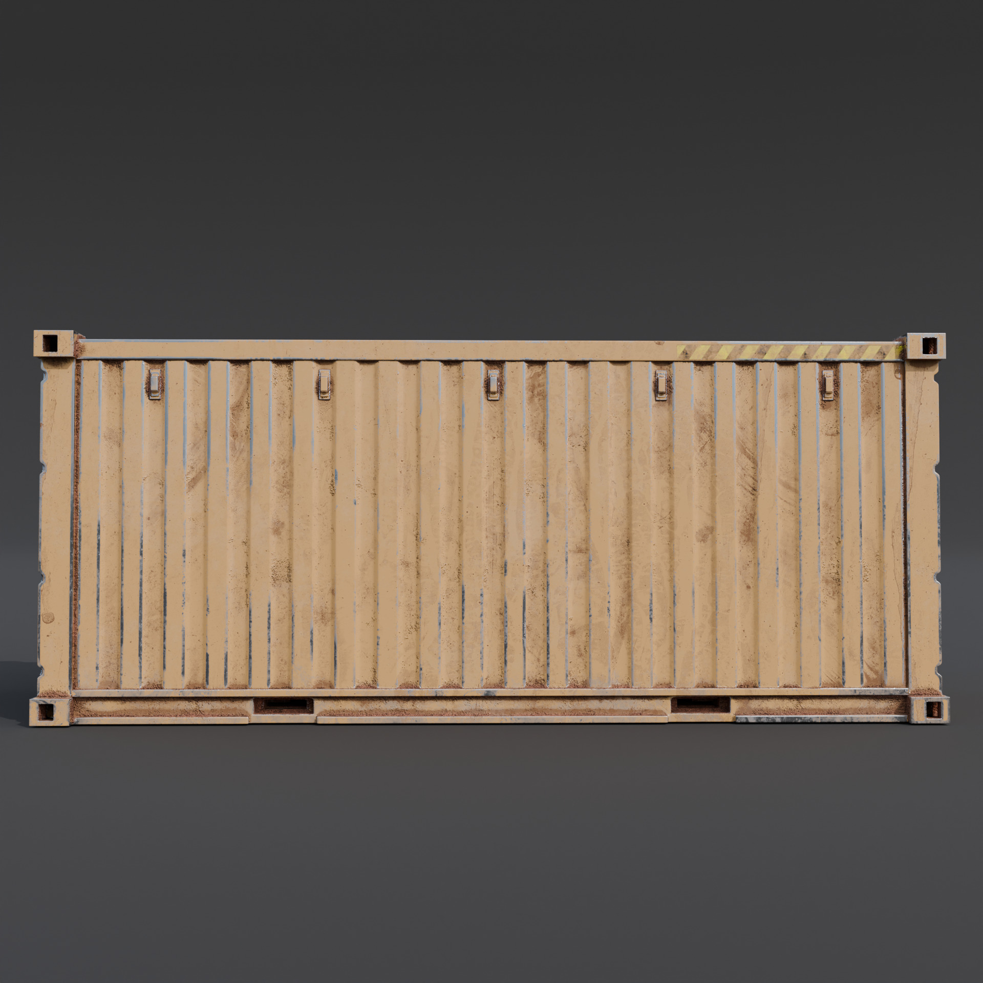 Shipping container Low-poly 3D model_3