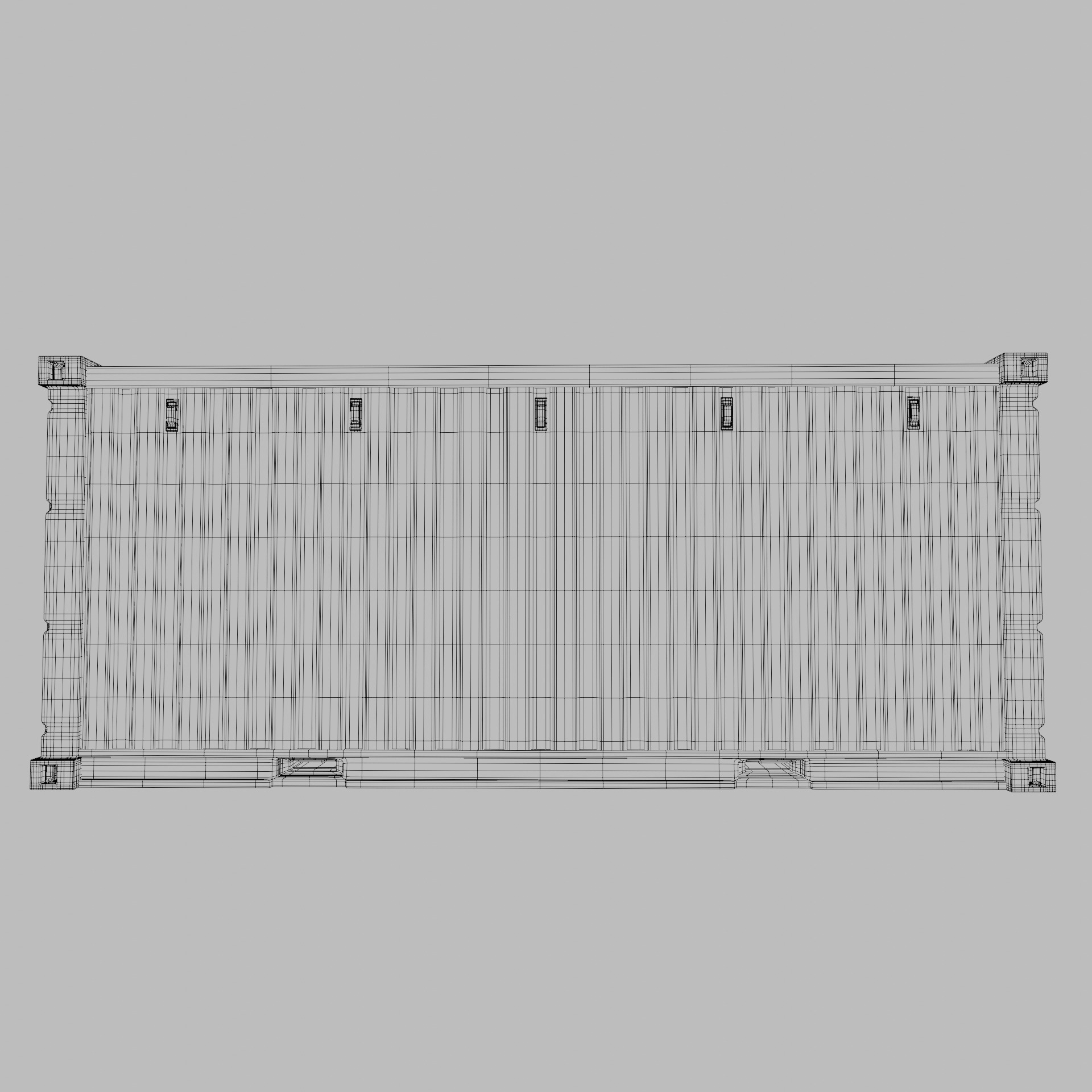 Shipping container Low-poly 3D model_8