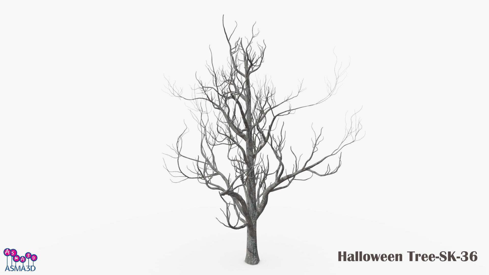 Halloween Tree-SK-36 Low-poly 3D model_1