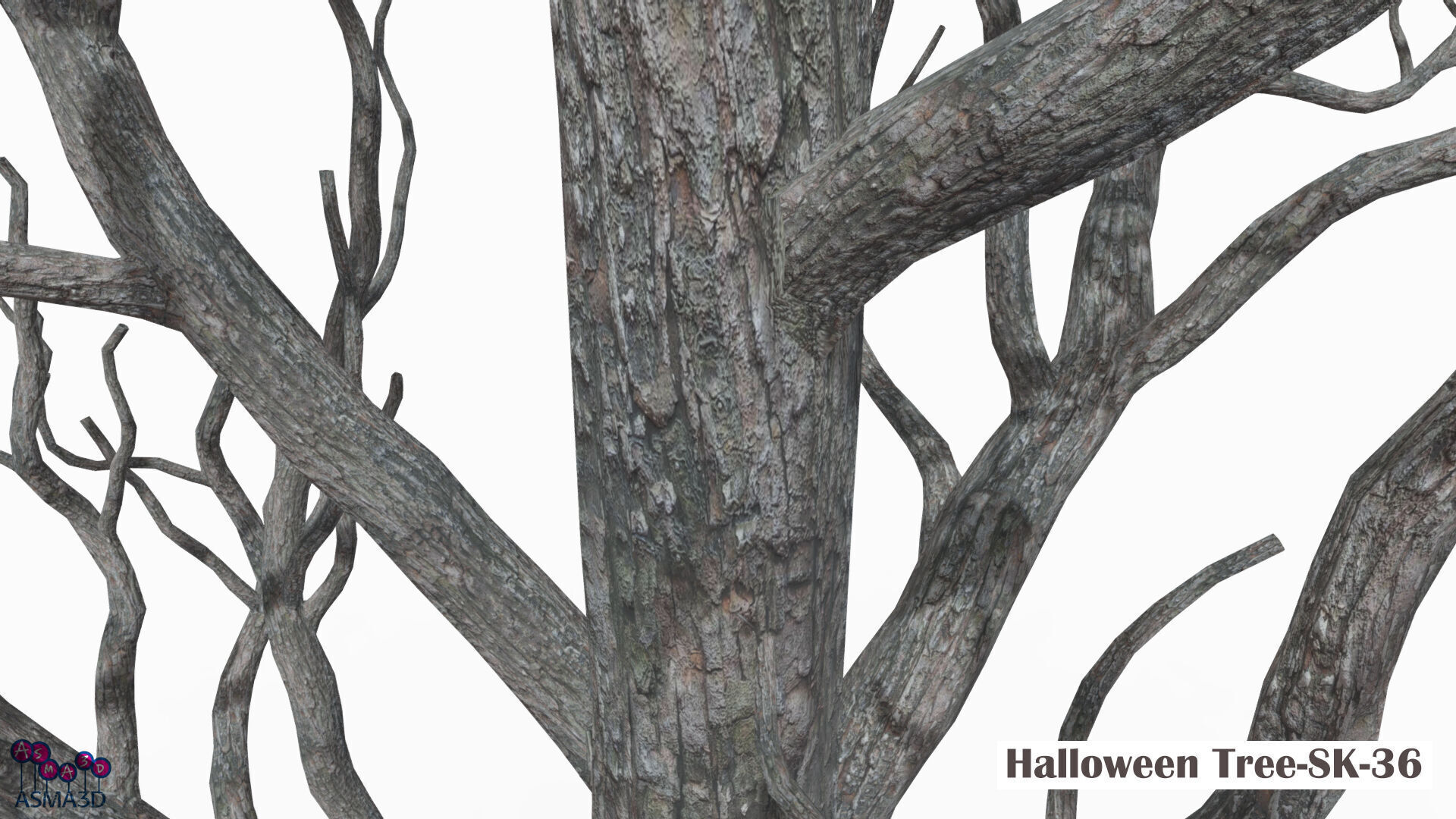 Halloween Tree-SK-36 Low-poly 3D model_4