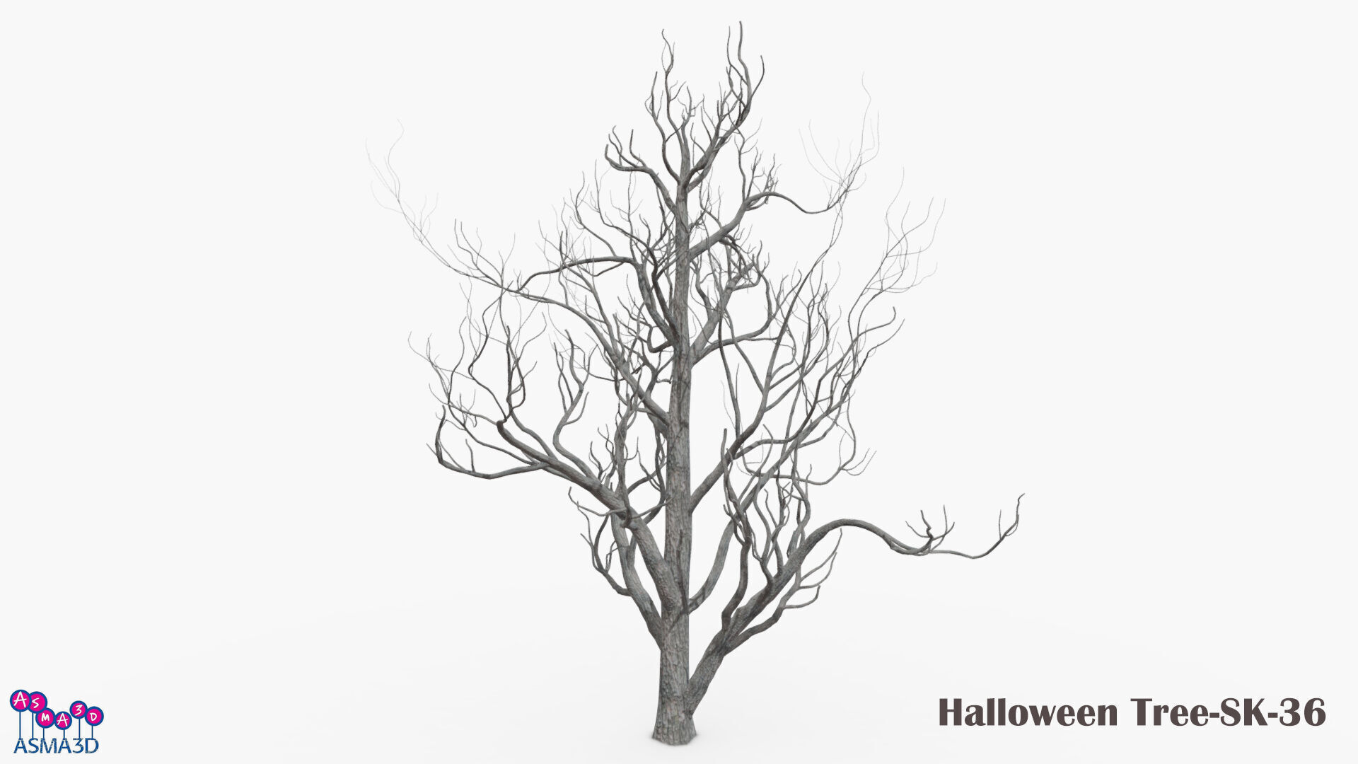 Halloween Tree-SK-36 Low-poly 3D model_2